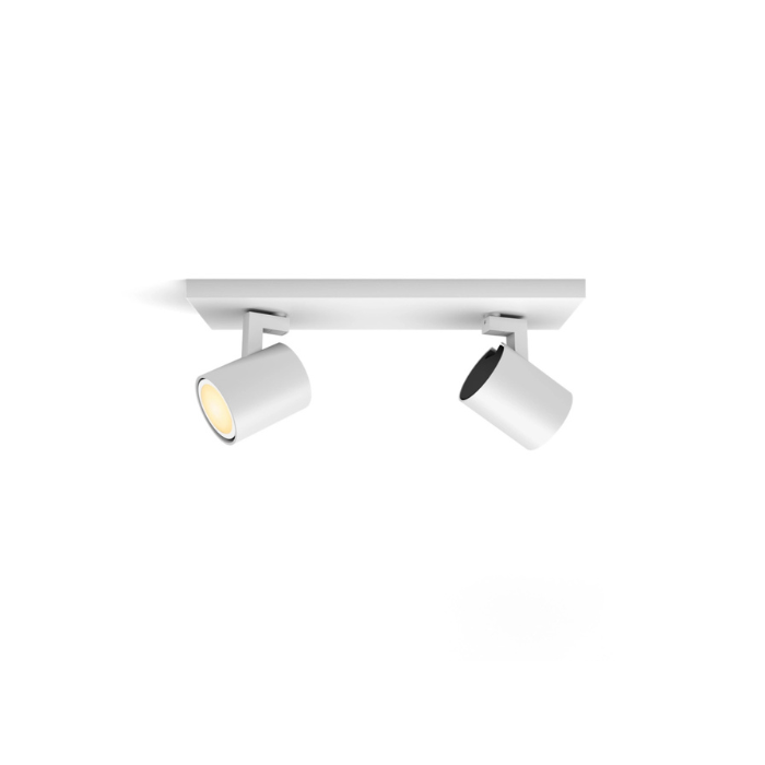 Philips Hue Runner Double Spotlight | Tunable White LED 305mm| Smart Ceiling Spot Light Bar - White